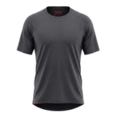 Raw Style men’s One Quiver merino MTB jersey short sleeve in Shadow, ghost mannequin front view