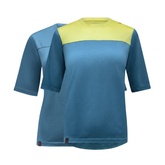 Raw Style women’s One Quiver merino MTB jersey rotation pack 2-pack in Spruce Limoncello and Spruce, two jerseys shown, ghost mannequin front view