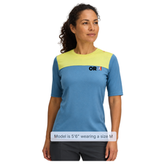 Women's OR NICA Merino Jersey, Spruce-Limoncello